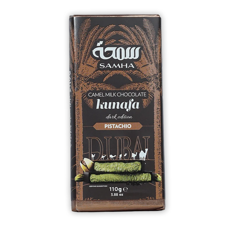 Samha Dubai Chocolate Dark Edition (Kunafa Pistachio Bar) 70%