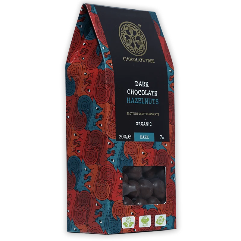 Chocolate Tree Dark Chocolate Covered Hazelnuts 70%