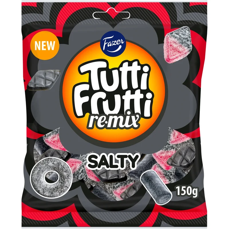 Fazer Tutti Frutti Remix Salty – Salty Liquorice Sweets 150g