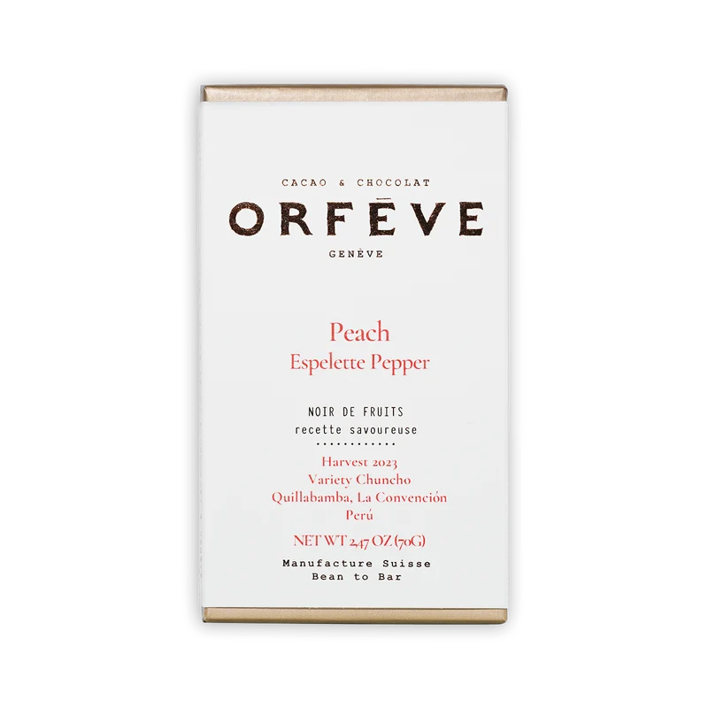 Orfeve Dark w/ Peach & Pepper (No Added Sugar) 64%