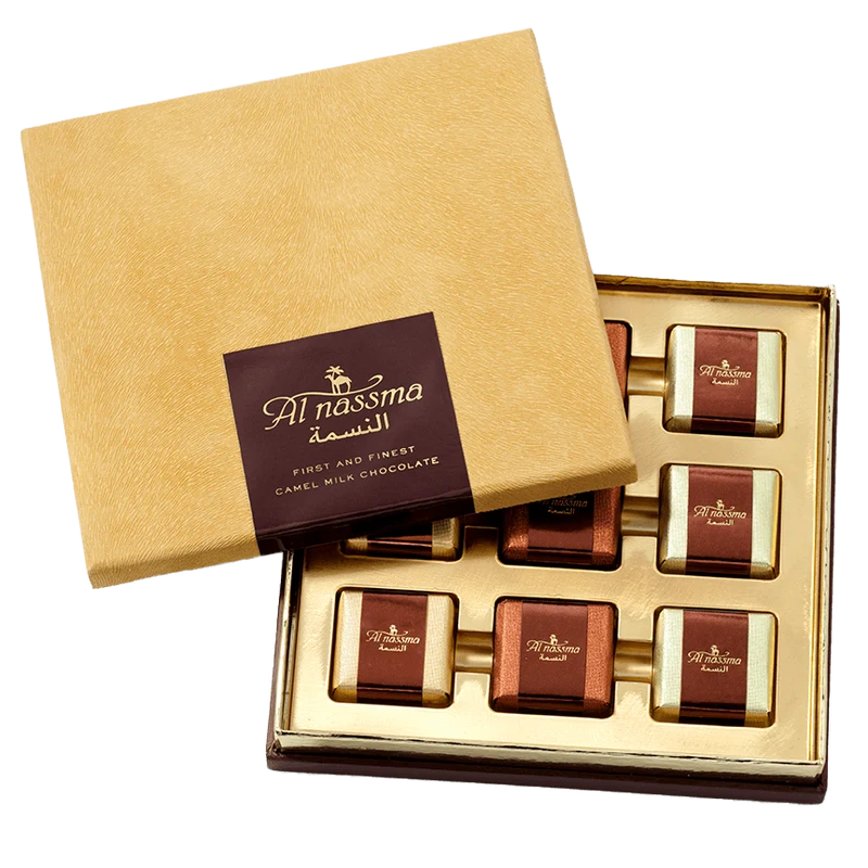 Al Nassma Camel Milk Praline Chocolate Gift Box (18 pcs) 36%