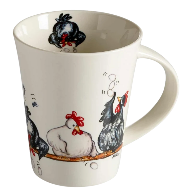 Becher mit Hühnermotiv - 11 cm, 35 cl