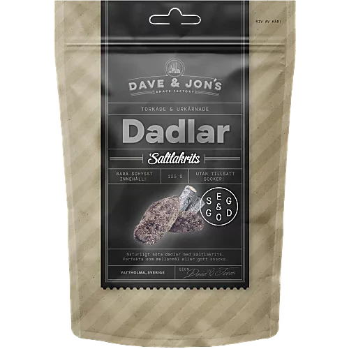 DAVE & JON'S Dadlar Saltlakrits - Dates 125g