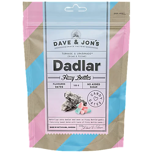 DAVE & JON'S Dadlar Fizzy Bottles - Dates 125g