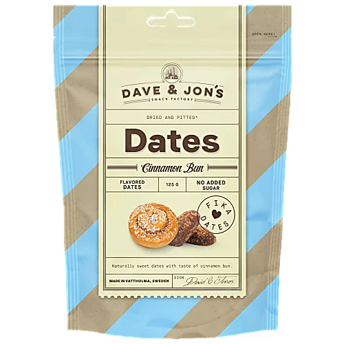 DAVE & JON'S Dadlar Kanelbulle - Dates 125g
