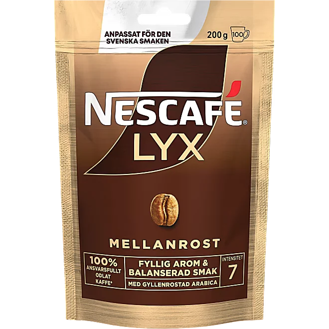 Nescafé Lyx Mellanrost Snabbkaffe - Luxury Instant Coffee 200g