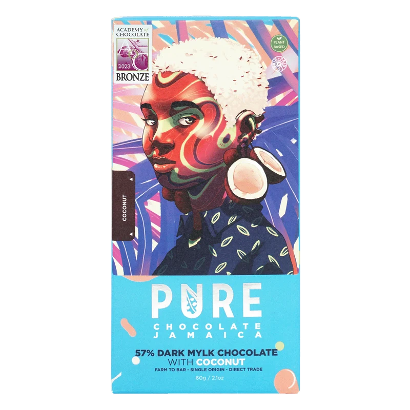 Pure Chocolate Dark Milk w/ Coconut 57%