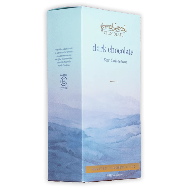French Broad Chocolate Dark 6 Bar Gift Set