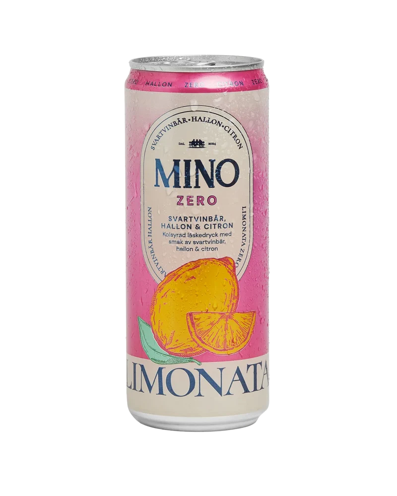 Mino Zero Svartvinbär, Hallon & Citron - Lemon Soda 33cl