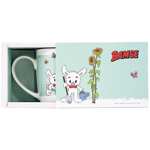 BAMSE Mugg Lille Skutt I Trädgård Turkos 27cl
