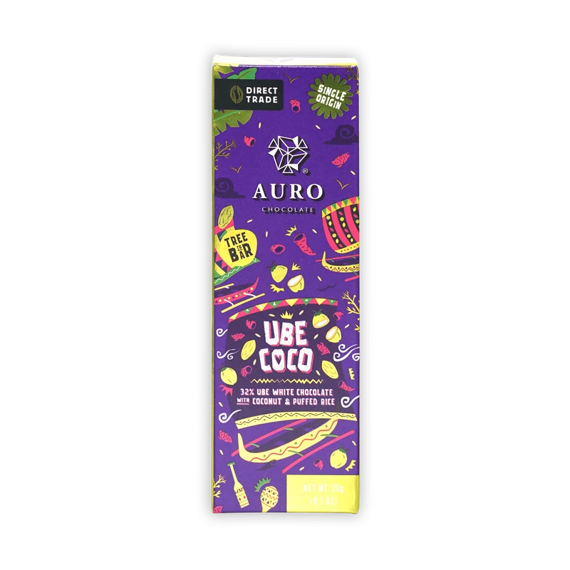 Auro Mini Chocolate Bar Ube White Coco 32%