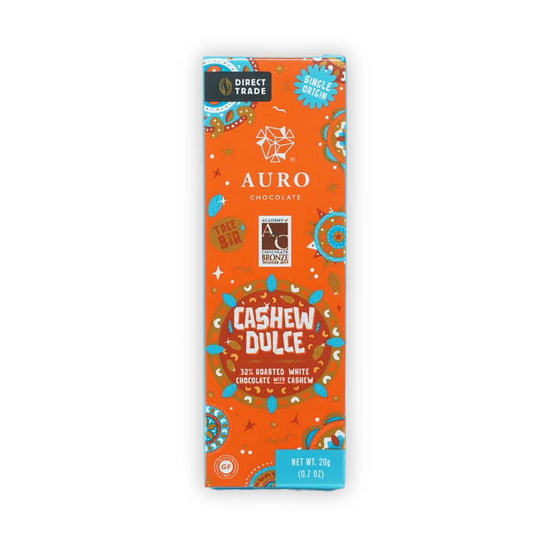 Auro Mini Chocolate Bar Cashew Dulce 32%