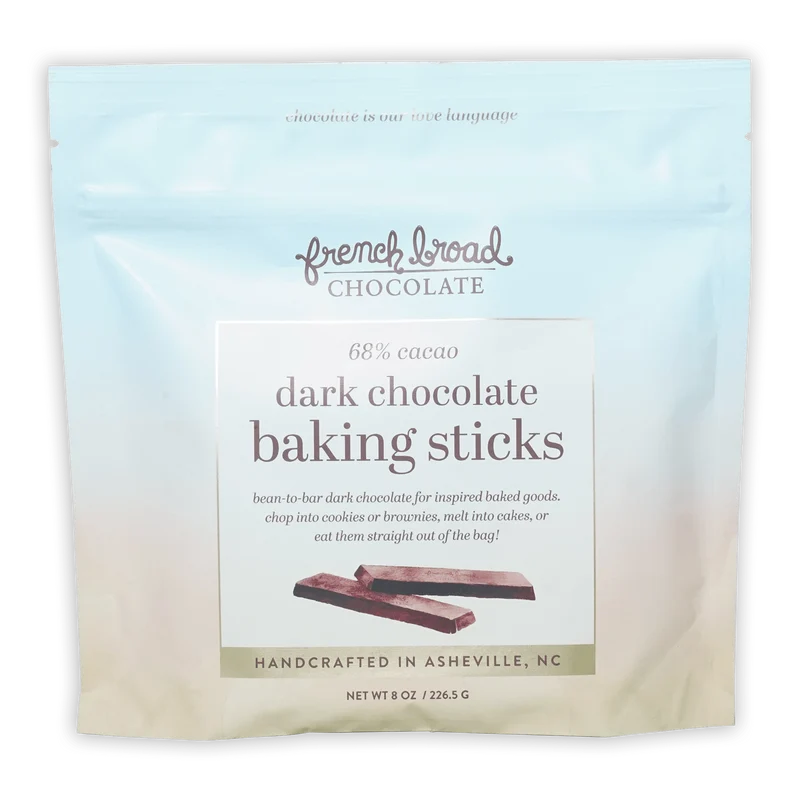 French Broad Dark Chocolate Baking Sticks 68%
