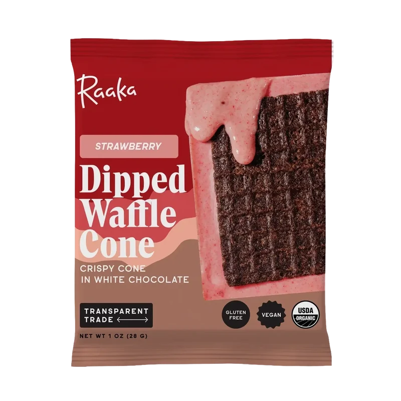 Raaka Strawberry Dipped Waffle Cone (Limited Edition)
