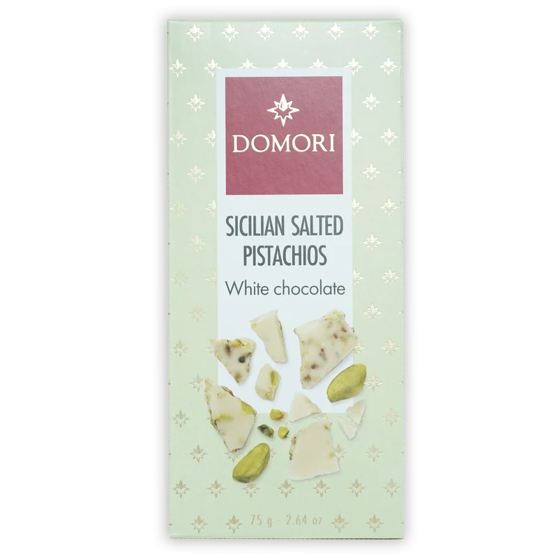 Domori White Chocolate w/ Sicilian Pistachios 37%