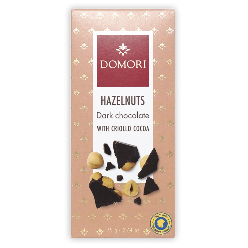 Domori Dark Chocolate w/ Piedmont Hazelnuts 70%