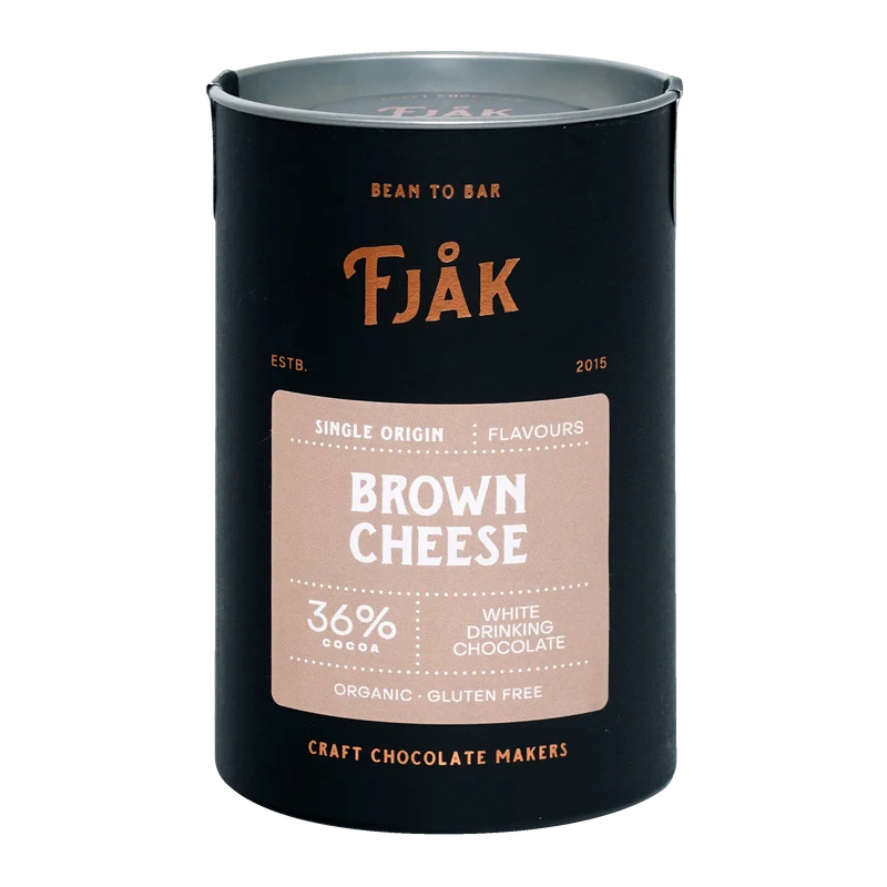 Fjåk Drinking Chocolate White w/ Brown Cheese 36%