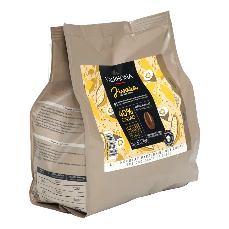 Valrhona Bulk Baking Feves Jivara Milk Chocolate 40% (1kg)