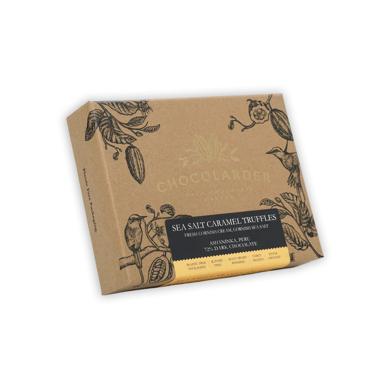 Chocolarder Sea Salt Caramel Truffles Box (12 pcs) 72%