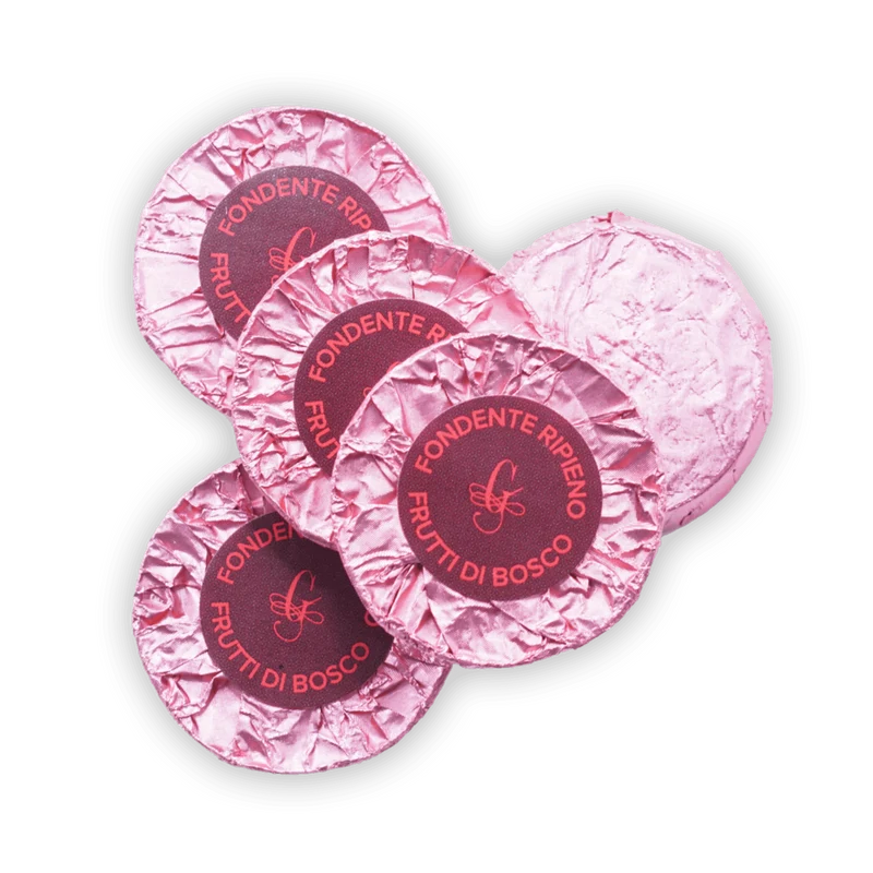 Guido Gobino Chocolate Discs Filled w/ Berries (25 pcs)