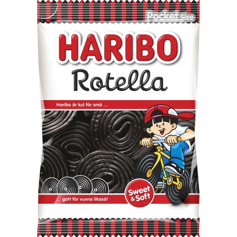 Haribo Rotella - Black Licorice Wheels 80g