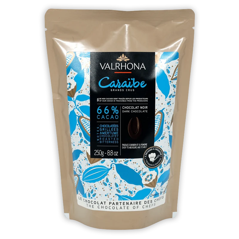 Valrhona Baking Feves Caraibe Dark Chocolate 66%