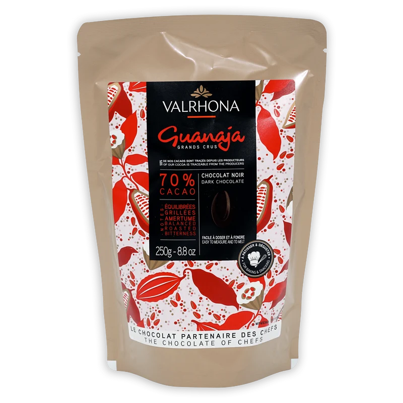 Valrhona Baking Feves Guanaja Dark Chocolate 70%