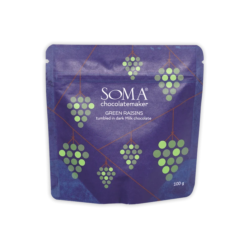 Soma Milk Chocolate Covered Green Raisins