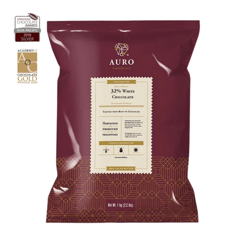 Auro Bulk Baking White Chocolate 32% Coins 1kg