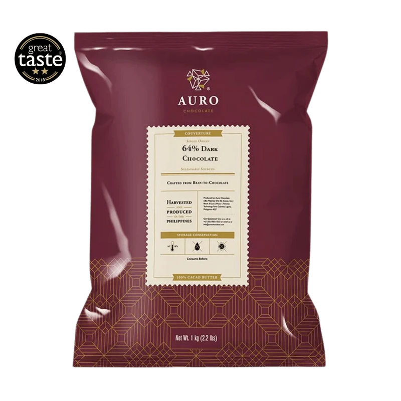 Auro Bulk Baking Dark Chocolate 64% Coins 1kg