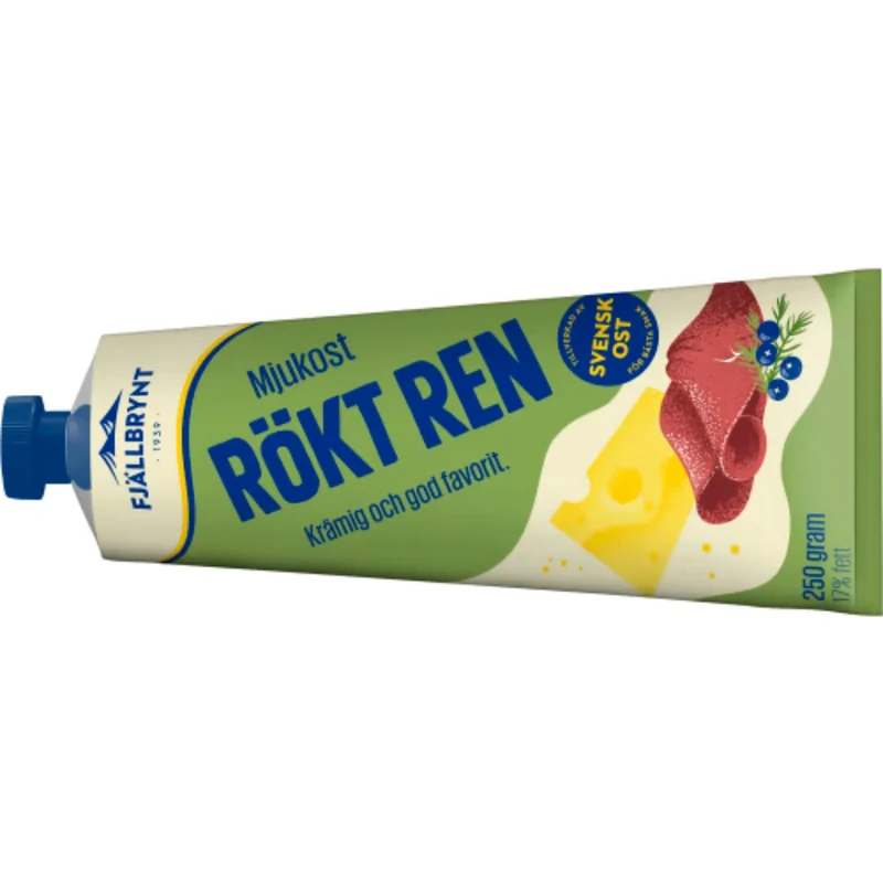 Fjällbrynt Rökt Ren Mjukost 17% - Reindeer Cheese Spread 220-250g