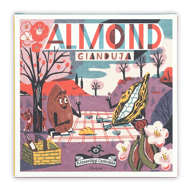 Rózsavölgyi Csokoládé Gianduja Bar w/ Almond Paste 43%