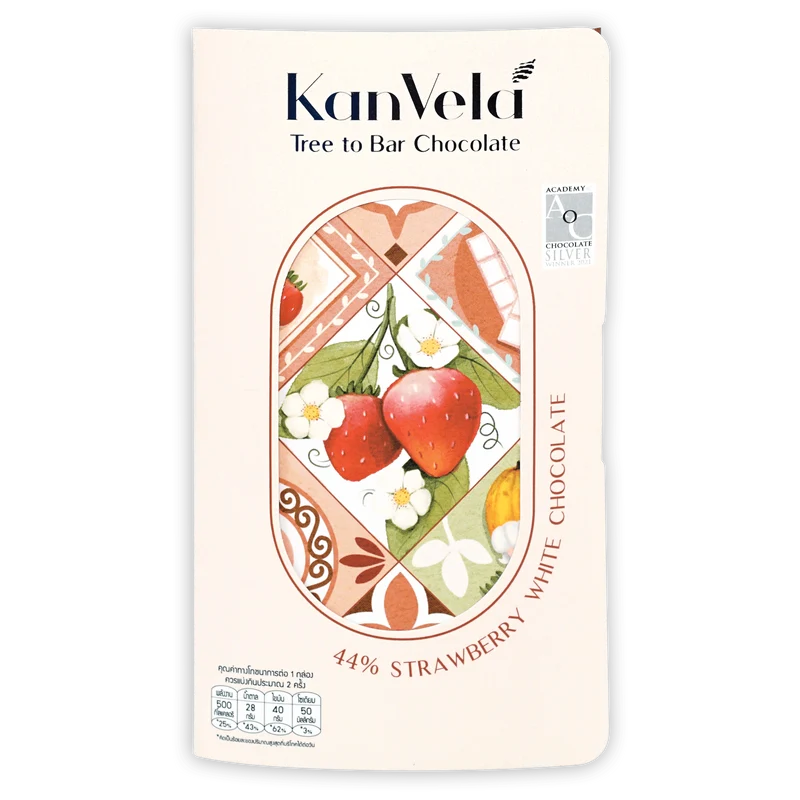 KanVela Strawberry White Chocolate 44%