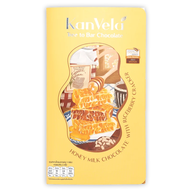 KanVela Honey Milk Chocolate w/ Riceberry Cracker