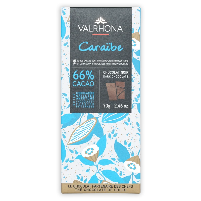 Valrhona Grand Cru Caraibe Dark Chocolate 66%