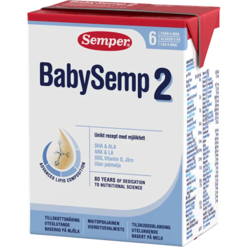 Semper Baby Semp 2 Tillskottsnäring Från 6 Månader - Follow-on Milk Drink with MFGM & GOS 200ml