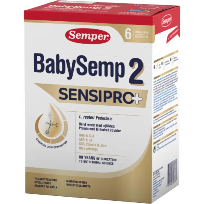 Semper Baby Semp 2 Sensipro Tillskottnä Från 6 Månader - Follow-on Milk Drink with GOS & L. reuteri 5l