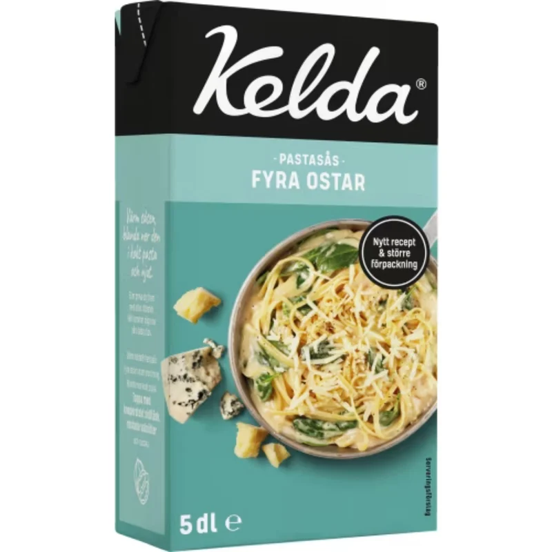 Kelda Pastasås Fyra Ostar - Four Cheese Pasta Sauce 5dl