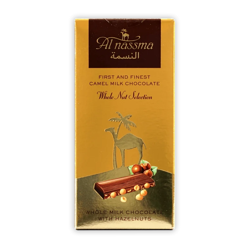 Al Nassma Camel Milk Chocolate w/ Hazelnuts 36%