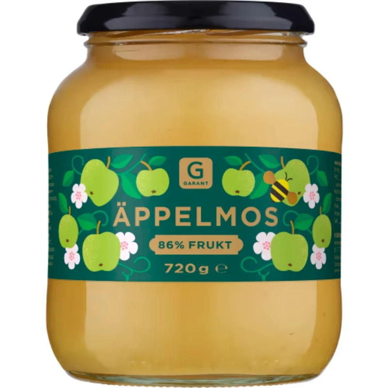Garant Äppelmos - Applesauce with 86% Fruit 720g