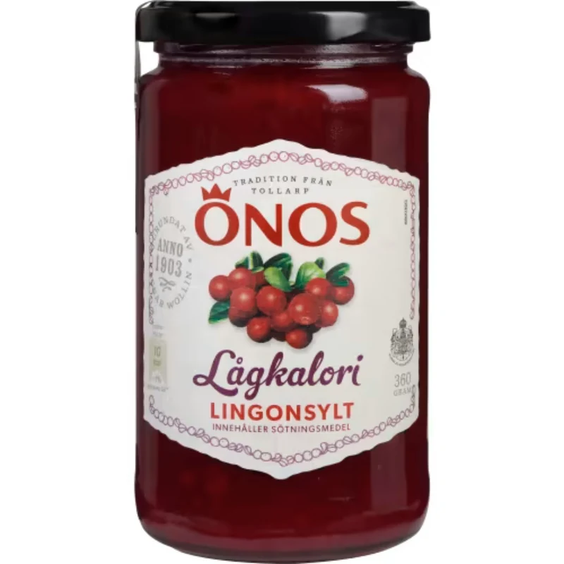 Önos Lingonsylt Lågkalori - Low-Calorie Lingonberry Jam 360g