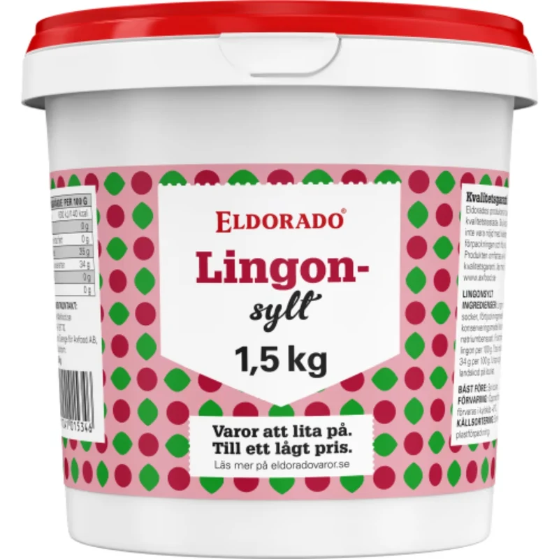 Eldorado Lingonsylt - Lingonberry Jam 1.5kg