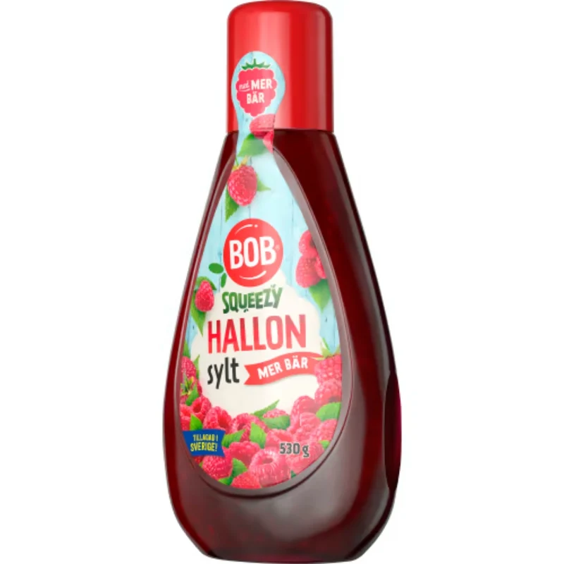 Bob Hallonsylt Squeezy - Squeezy Raspberry Jam 530g