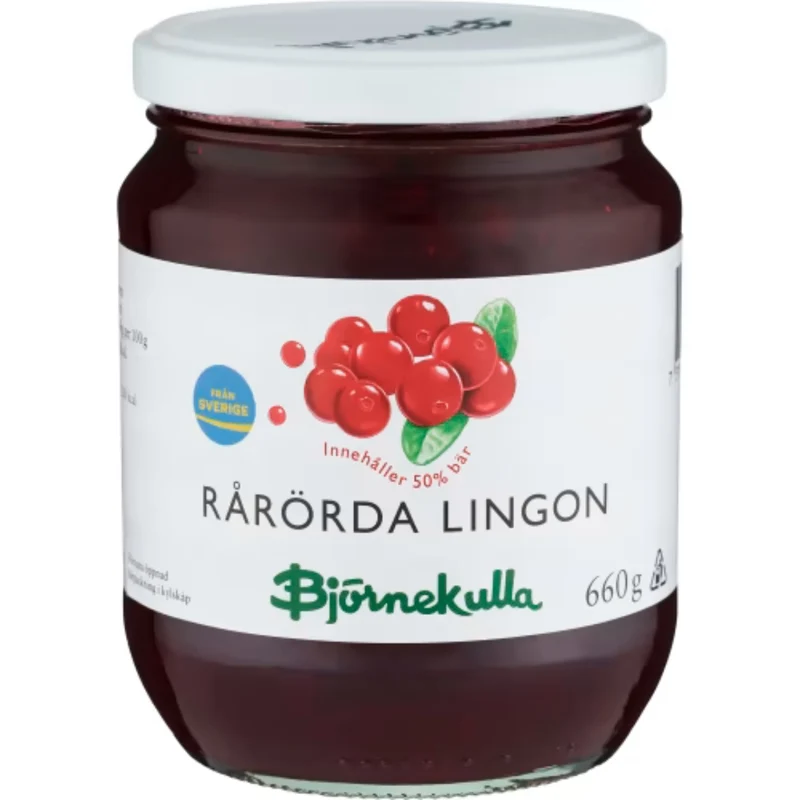 Björnekulla Rårörda Lingon Ekologiska - Organic Stirred Lingonberries 400g