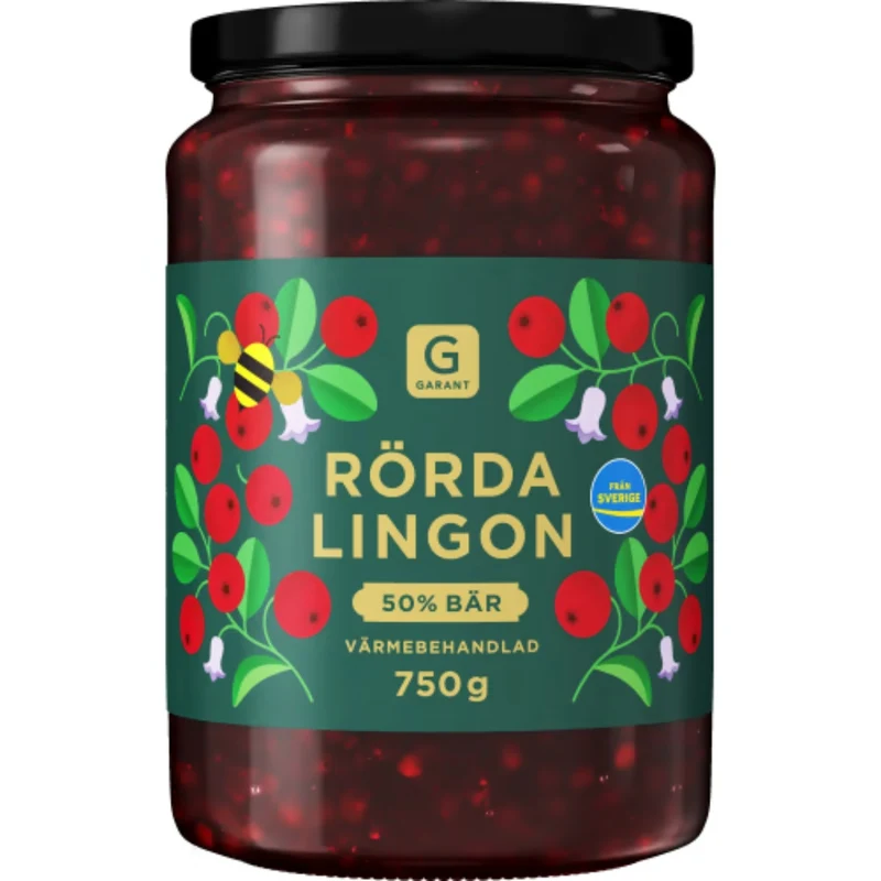 Garant Rörda Lingon 50% Bär - Stirred Lingonberries 750g