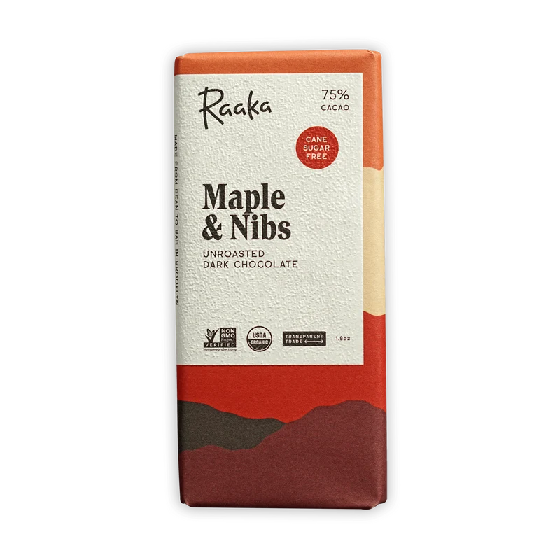 Raaka Maple & Nibs 75%