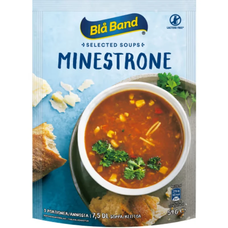 Blå Band Minestrone Soppa Pulver/3 Port - Vegetable & Pasta Soup 59g