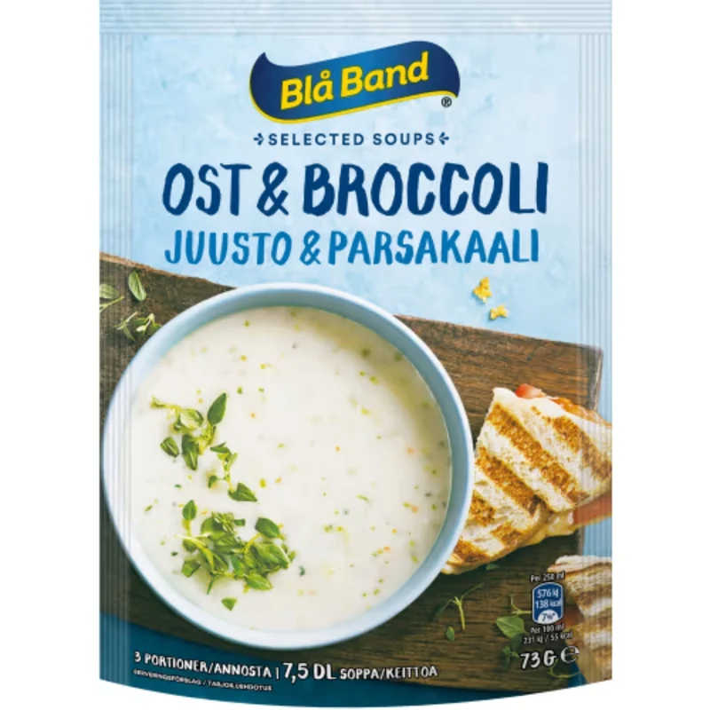 Blå Band Ost Broccoli Pulver/5 Port - Cheese & Broccoli Soup 73g
