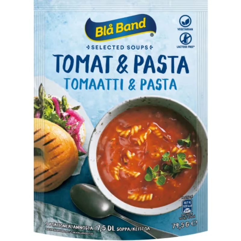 Blå Band Tomat & Pasta Soppa Pulver/3 Port - Classic Creamy Soup 79g
