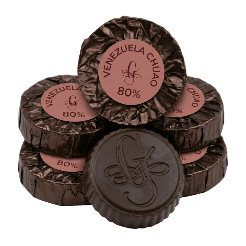 Guido Gobino Chocolate Disks Venezuela Chuao 80% (25 pcs)
